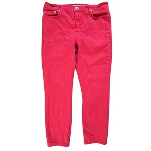 Vineyard Vines Jeans Womens 31 Pink Flat Front High Rise Skinny
